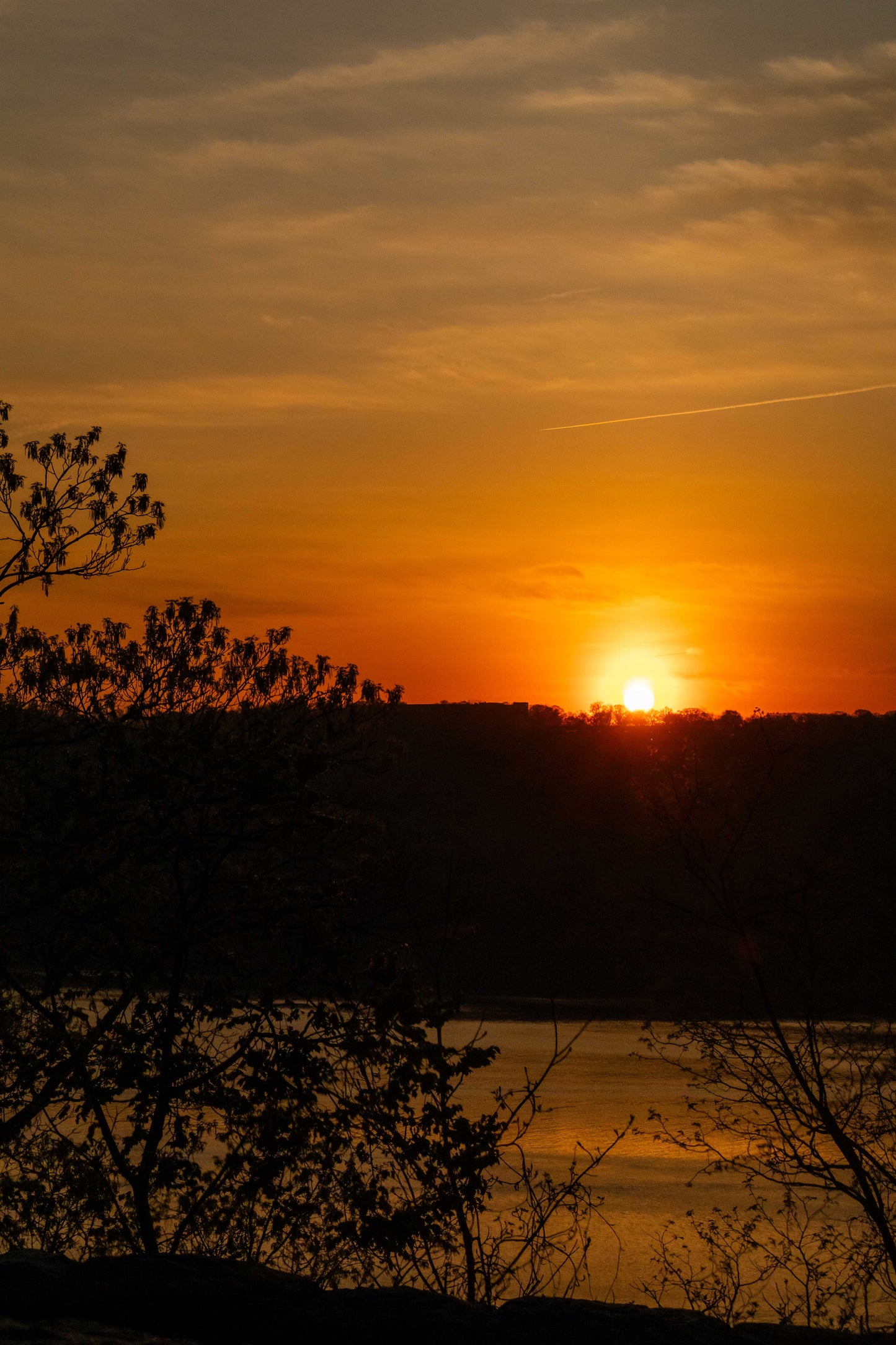 Golden Sunset Over River