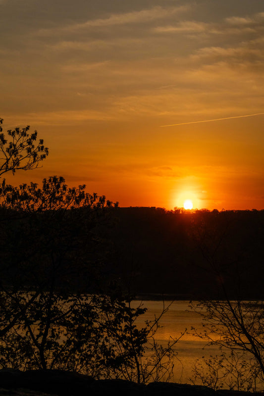 Golden Sunset Over River