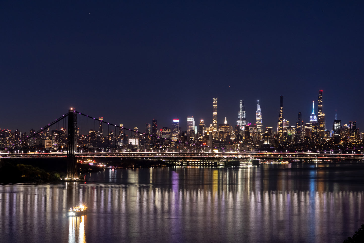 New York City Night Skyline